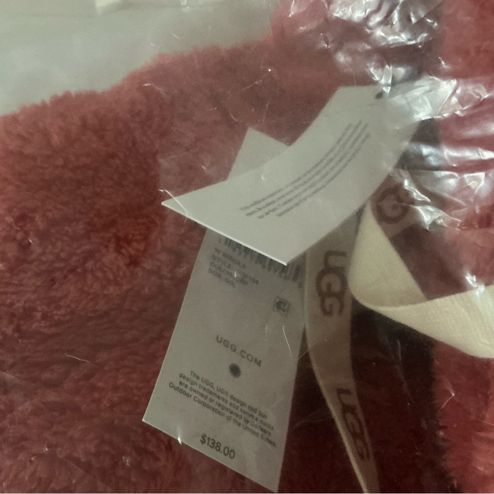 UGG Winola long plush hoodie in Coral - Picture 3 of 3